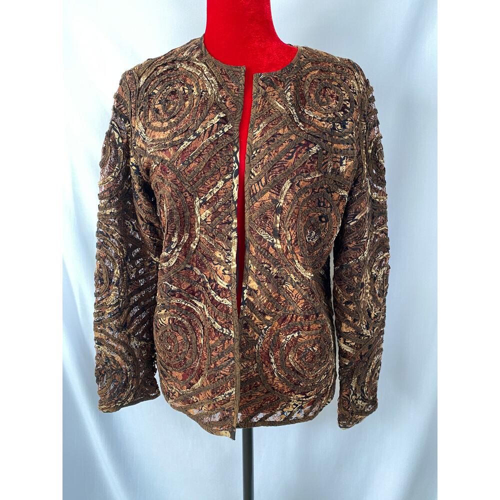 Laura Ashley sheer lacy jacket coverup in womens medium new without tags